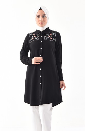Embroidered Tunic 2306-01 Black 2306-01