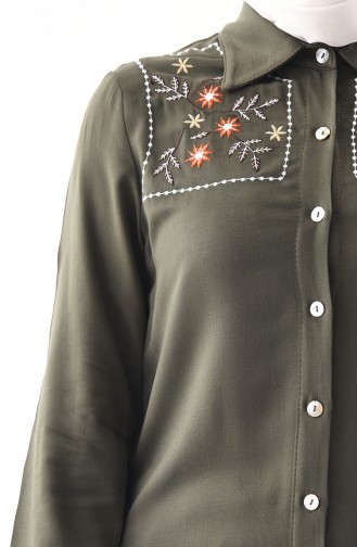 Embroidered Tunic 2306-02 Khaki 2306-02
