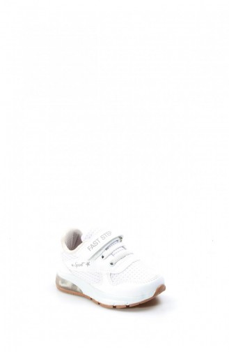 White Children`s Shoes 877BA105P-16777215