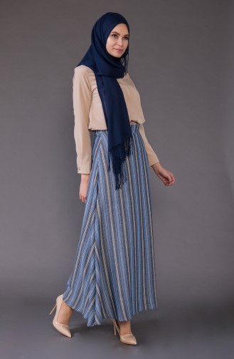 Minahill Striped Skirt 8220-01 Blue 8220-01