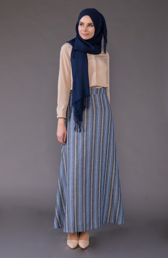 Minahill Striped Skirt 8220-01 Blue 8220-01