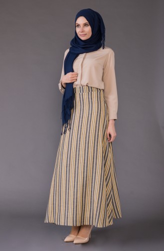 Minahill Striped Skirt 8220-04 Yellow 8220-04