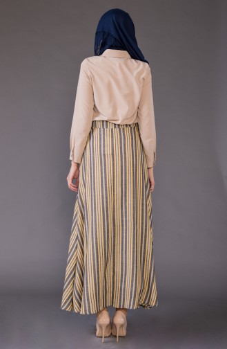 Minahill Striped Skirt 8220-04 Yellow 8220-04