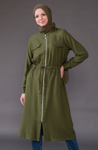 Gekräuselte Cape  5087-03 Khaki 5087-03