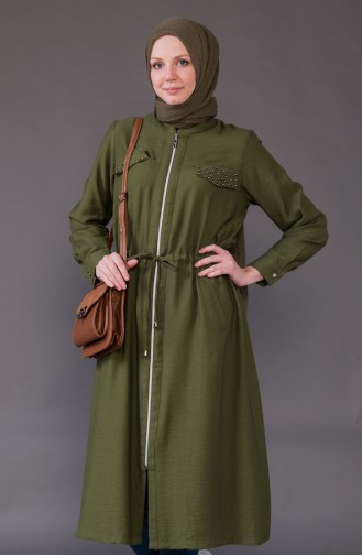 Gekräuselte Cape  5087-03 Khaki 5087-03