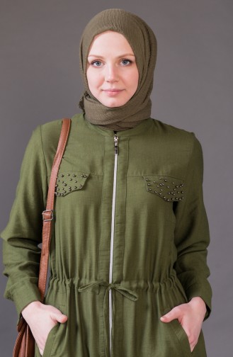 Gekräuselte Cape  5087-03 Khaki 5087-03