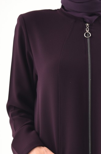 METEX Large Size Zippered Topcoat 1105-02 Purple 1105-02