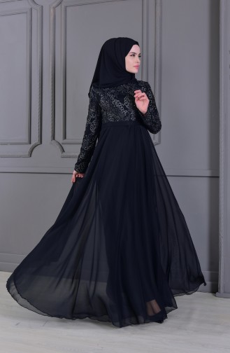 Habillé Hijab Noir 8495-01