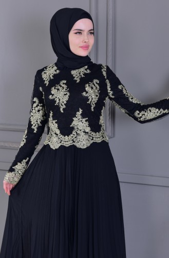 Habillé Hijab Noir 8504-02