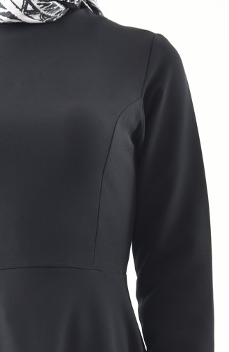 ايلميك فستان بتصميم سادة 5218-04 لون أسود 5218-04