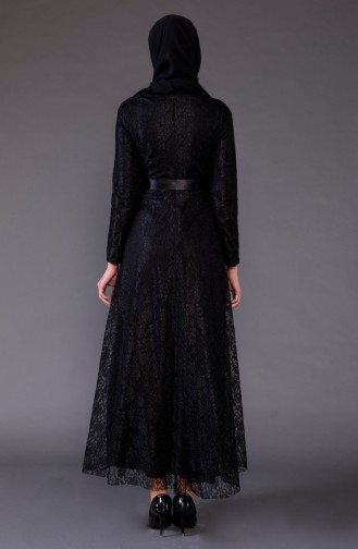 Black Hijab Dress 5541-06