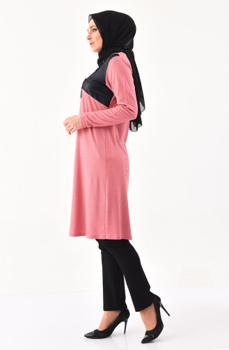 METEX Large Size Garnished Tunic 1124-05 Dried Rose 1124-05