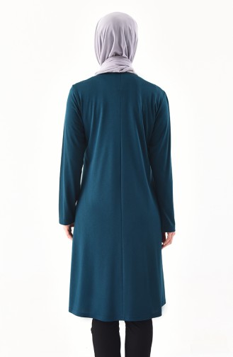 METEX Large Size Pearls Tunic 1128-02 Petrol 1128-02