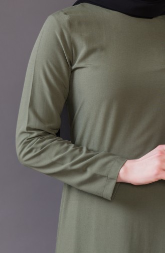 Düğme Detaylı Asimetrik Tunik 3161-03 Haki