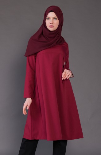 Pocket Detailed Tunic 5015-04 Claret Red 5015-04