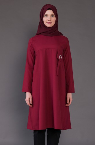 Pocket Detailed Tunic 5015-04 Claret Red 5015-04