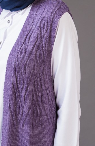 Knitwear Pocket Vest 8111-06 Purple 8111-06