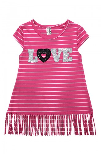 Girl Kids Love Printed Dress A9548 Pink 9548