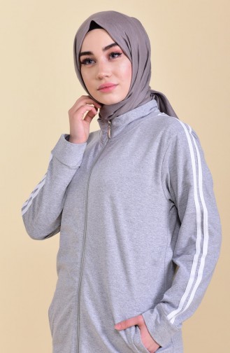 Zippered Tracksuit 20125B-03 Gray 20125B-03