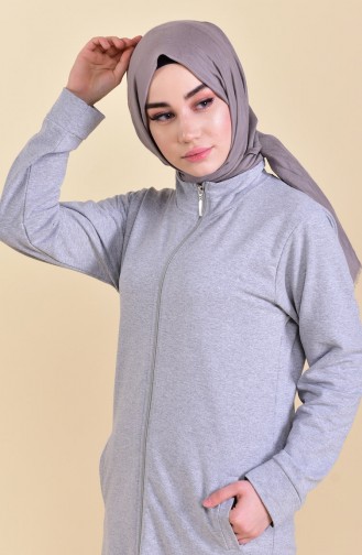 Zippered Tracksuit 20125-03 Gray 20125-03