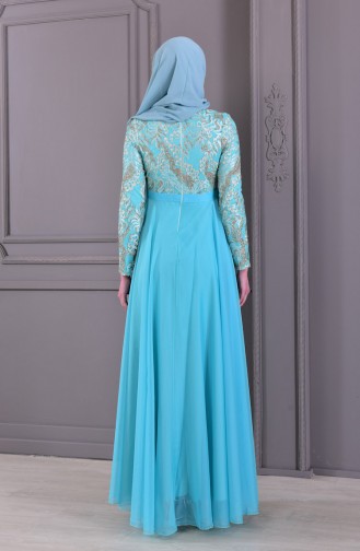 Lace Evening Dress 8495-02 Mint Green 8495-02