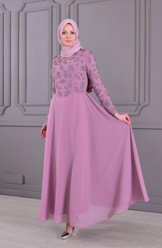 Pearls Evening Dress 8501-05 Lilac 8501-05