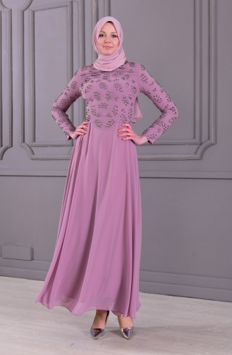 Pearls Evening Dress 8501-05 Lilac 8501-05