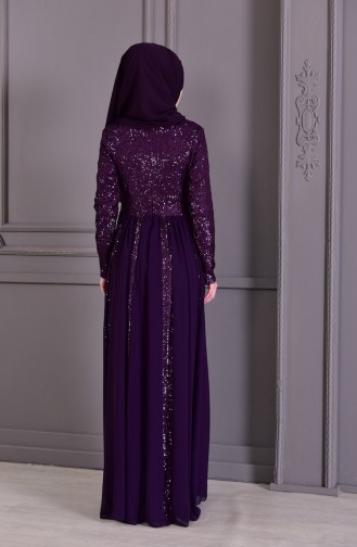 Cape Evening Dress 8545-03 Purple 8545-03