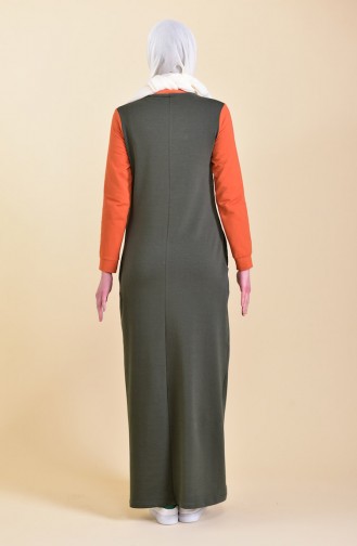 بي وست فستان رياضي بتصميم مُطبع 9026-01لون اخضر كاكي 9026-01