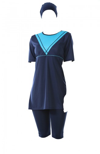 Navy Blue Modest Swimwear 0317-04