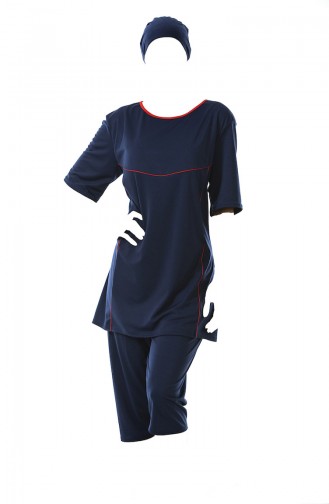 Navy Blue Modest Swimwear 0319-01