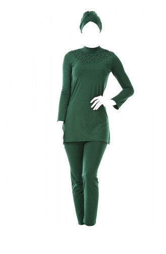 Pearl Hijab Swimsuit 0325-02 Emerald Green 0325-02