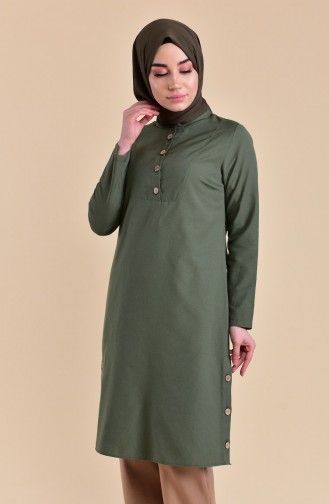 Buttons Detailed Tunic 1272-01Khaki 1272-01