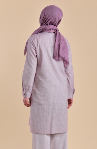 Pamuk Keten Tunik 8123-02 Bordo