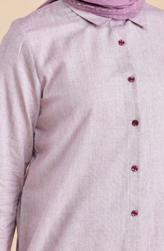 Pamuk Keten Tunik 8123-02 Bordo