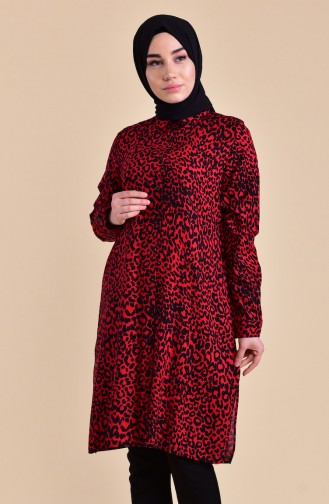 Oyya Viscose Printed Tunic 8127-02 Red 8127-02