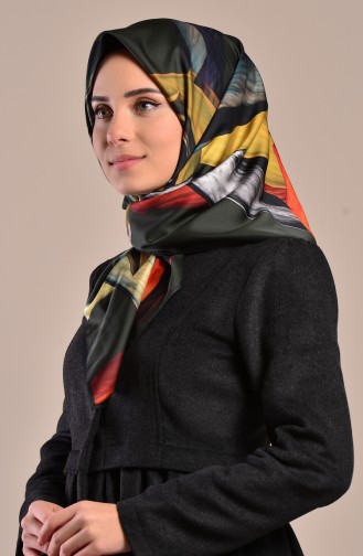 AKER S Twill Shawl 6812-797-951 Black Oil Green 6812-797-951