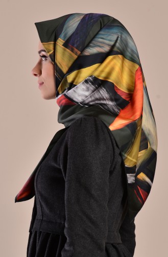 AKER S Twill Shawl 6812-797-951 Black Oil Green 6812-797-951