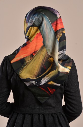 AKER S Twill Shawl 6812-797-951 Black Oil Green 6812-797-951