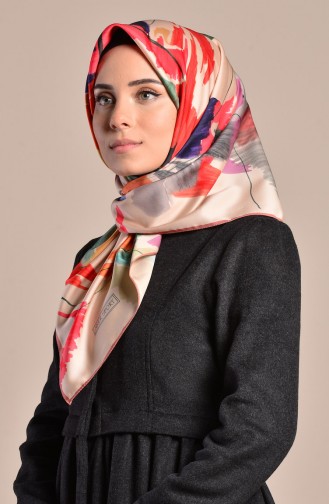 Aker S Twill Eşarp 7255-797-932 Koyu Pudra
