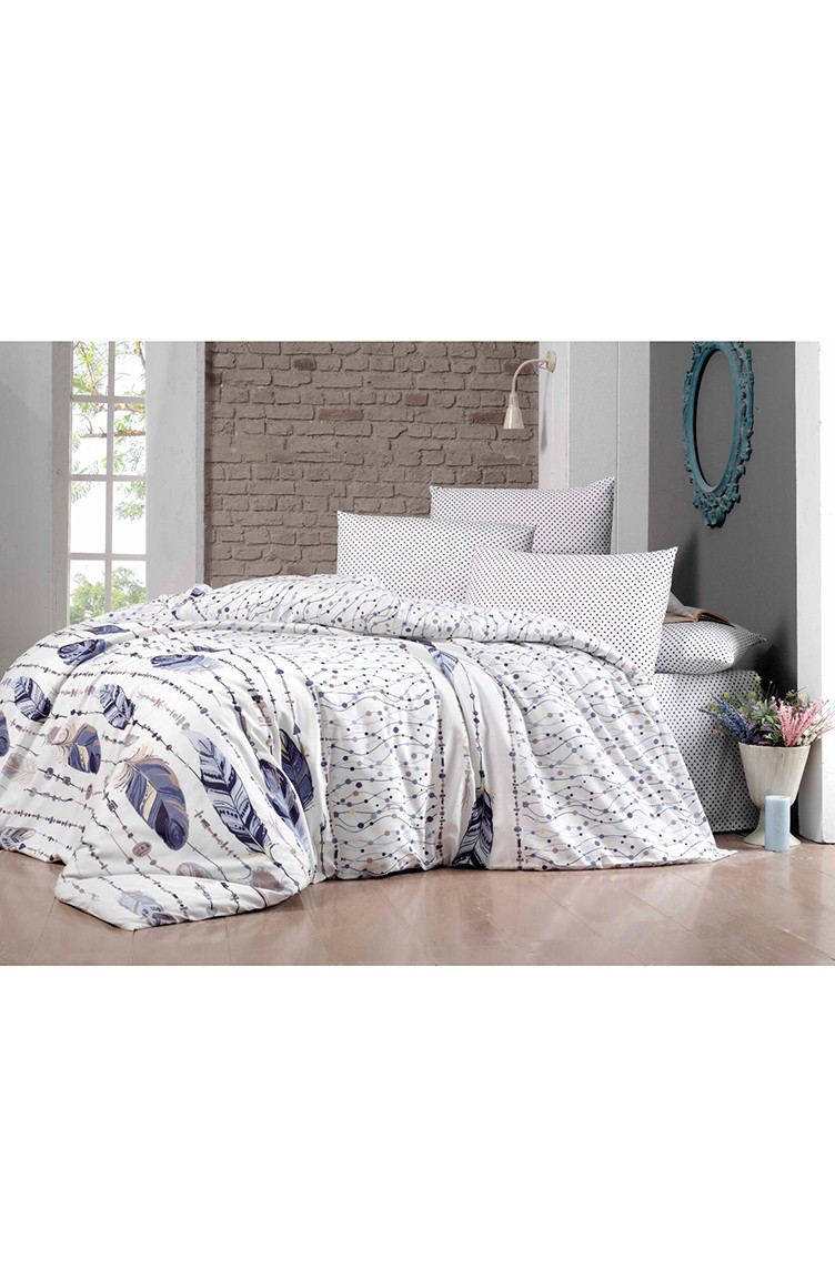Feather Pattern Double Duvet Cover Set 0001 01 0001 Sefamerve