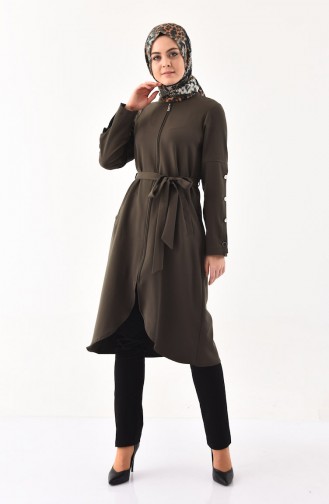 Knopf detaillierte Cape mit Band  5083-09 Khaki 5083-09