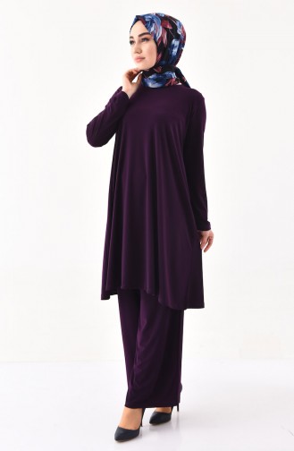 Tunik Pantolon İkili Takım 0123-05 Mor 0123-05