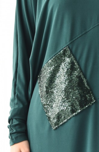 YNS Sequined Tunic Trousers Double Suit 4113-06 Emerald Green 4113-06