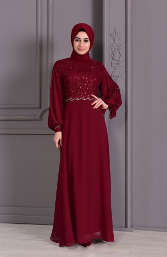 Cape Evening Dress 52736-06 Bordeaux 52736-06