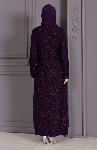 Grosse Grösse Abendkleid 1062-04 Lila 1062-04