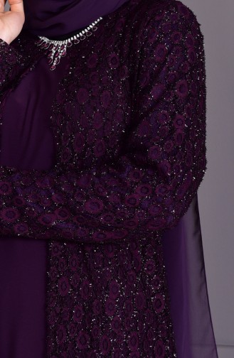Grosse Grösse Abendkleid 1062-04 Lila 1062-04