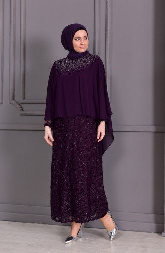 Habillé Hijab Pourpre 4022-02