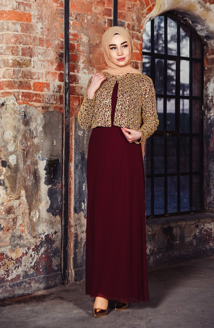 Veste avec robe clearance bordeaux