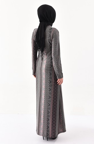 Grau Hijab Kleider 1122-02